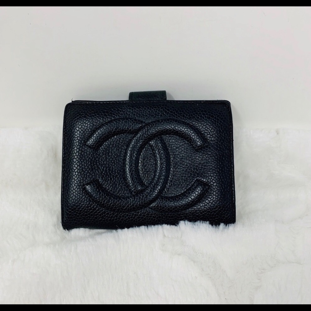 Authentic Chanel black wallet